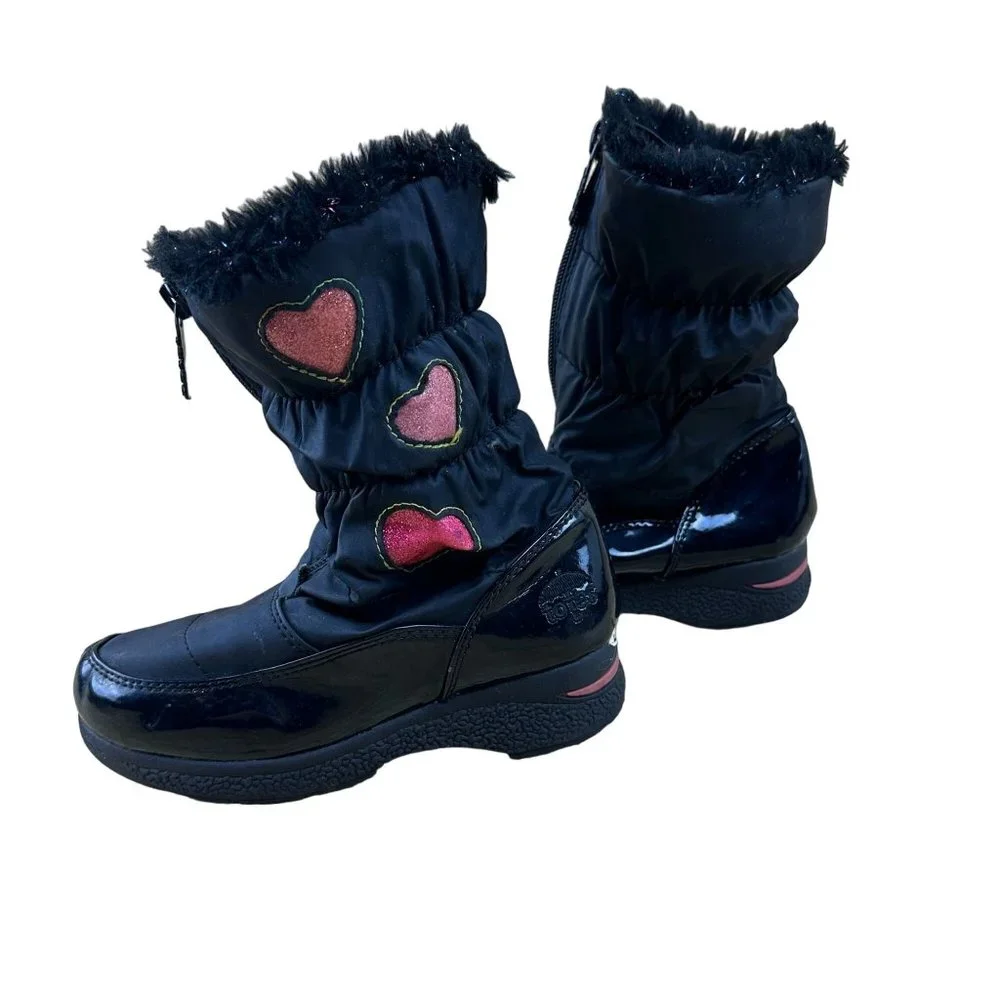 Totes Winter Snow Boots Size 11 Girls Kids Toddler Hearts